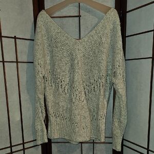 Maurices Off-the-Shoulder Open Knit Sweater - Cream